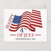 Gelukkig op 4 juli Independence Day Amerikaanse vl Feestdagenkaart (Voorkant)