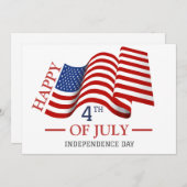 Gelukkig op 4 juli Independence Day Amerikaanse vl Feestdagenkaart (Voorkant / Achterkant)