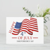 Gelukkig op 4 juli Independence Day Amerikaanse vl Feestdagenkaart (Staand voorkant)
