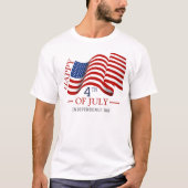 Gelukkig op 4 juli Independence Day Amerikaanse vl T-shirt (Voorkant)
