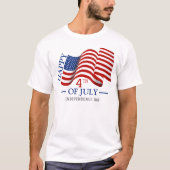 Gelukkig op 4 juli Independence Day Amerikaanse vl T-shirt (Voorkant)