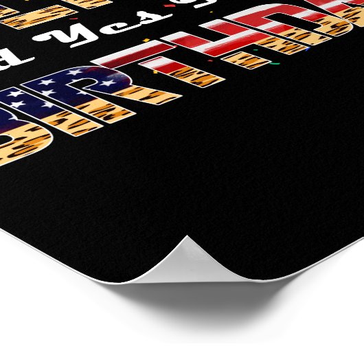 Gelukkig op 4 juli ja Het is mijn geboortedag onaf Poster (Hoek)