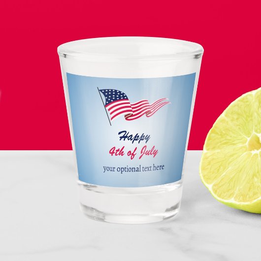 Gelukkig op 4 juli met Amerikaanse vlag Shot Glas