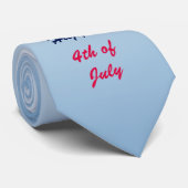 Gelukkig op 4 juli met Amerikaanse vlag Stropdas (Opgerold)