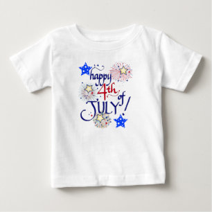 Gelukkig op 4 juli! met vuurwerk en sterren