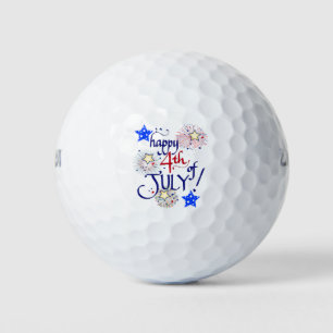 Gelukkig op 4 juli! Met vuurwerk en sterren Golfballen