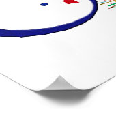 Gelukkig op 4 juli! Met vuurwerk en sterren Poster (Hoek)