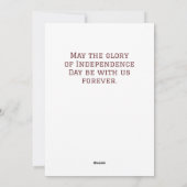 Gelukkig op 4 juli Onafhankelijkheidsdag Amerikaan Feestdagenkaart (Achterkant)