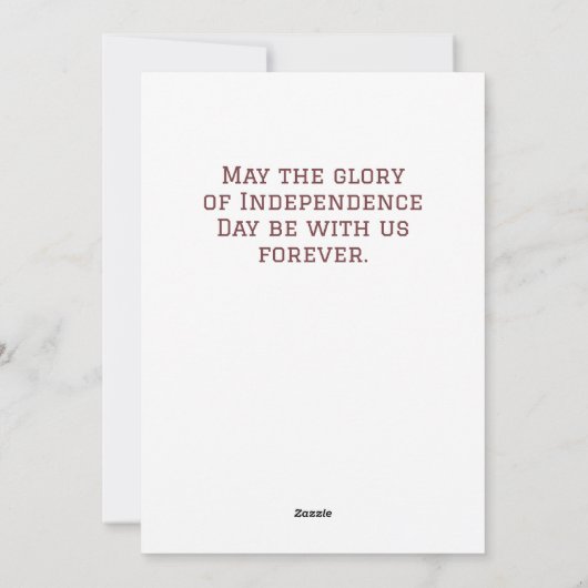 Gelukkig op 4 juli Onafhankelijkheidsdag Amerikaan Feestdagenkaart (Achterkant)