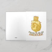 Gelukkig op 4 juli Onafhankelijkheidsdag Amerikaan Folie Wenskaart (Buiten Laag)