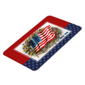 Gelukkig op 4 juli. Patriottisch Design Gift Magneet (Linkerzijde)
