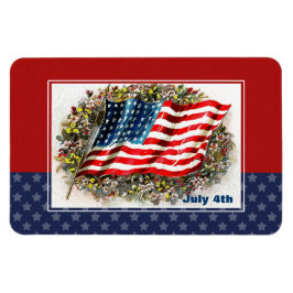 Gelukkig op 4 juli. Patriottisch Design Gift Magneet