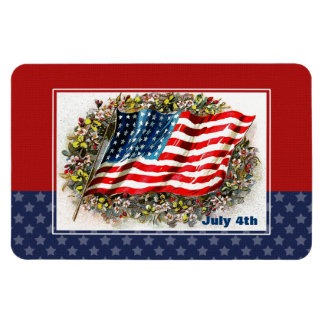 Gelukkig op 4 juli. Patriottisch Design Gift Magneet