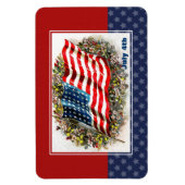 Gelukkig op 4 juli. Patriottisch Design Gift Magneet (Verticaal)