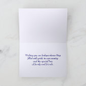 Gelukkig op 4 juli. Patriottisch ontwerp Kaart (Binnen)