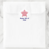 Gelukkig op 4 juli! ronde sticker (Tas)