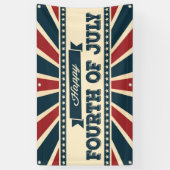 gelukkig op 4 juli spandoek (Verticaal)