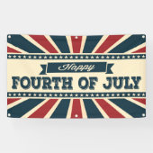 gelukkig op 4 juli spandoek (Horizontaal)