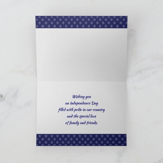 Gelukkig op 4 juli. Statue Of Liberty Kaart (Binnen)