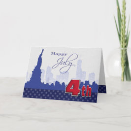 Gelukkig op 4 juli. Statue Of Liberty Kaart