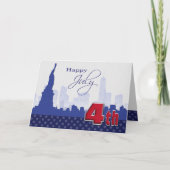 Gelukkig op 4 juli. Statue Of Liberty Kaart (Voorkant)