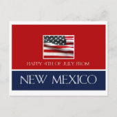 gelukkig op 4 juli uit New Mexico Briefkaart (Voorkant)