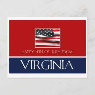 gelukkig op 4 juli uit Virginia Briefkaart
