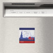 Gelukkig op 4 juli. Vrijheidsbeeld en vuurwerk Magneet (Insitu (Vaatwasser))