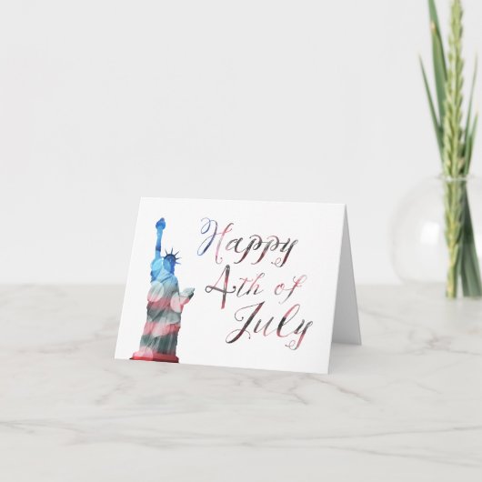 Gelukkig op 4 juli (vrijheidsbokeh) kaart (Voorkant)