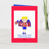 Gelukkig op 4 juli! Wenskaart Kaart (Achterkant)