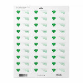 Gelukkig op de Bruiloft van de Liefde Etiket (Full Sheet)