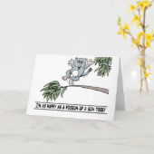 gelukkig opossumwenskaart kaart (Gele Bloem)