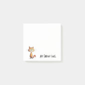 Gelukkig Oranje Cartoon Kat Mijn Vrijdag Gezicht Post-it® Notes (Voorkant)