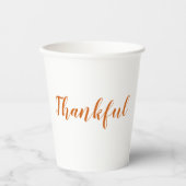 Gelukkig oranje spice script schattige Thanksgivin Papieren Bekers (Voorkant)