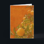 Gelukkig Oranje van de geboorte van de Daughter-in Kaart<br><div class="desc">Gelukkig Oranje vogelboom,  verbrande oranje kleur</div>