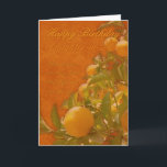 Gelukkig Oranje van de geboorte van de Daughter-in Kaart<br><div class="desc">Gelukkig Oranje vogelboom,  verbrande oranje kleur</div>