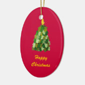 Gelukkig Ornament met kerstbomen (Links)