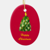 Gelukkig Ornament met kerstbomen (Achterkant)