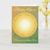 Gelukkig Ostara! Welkom terug de zon! Kaart (Gele Bloem)