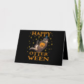 Gelukkig Otterween Mop Otter Halloween Kostuum Kaart (Voorkant)