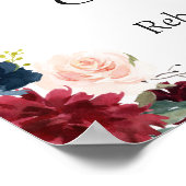 Gelukkig overnachten na Bourgogne Bloom Floral Poster (Hoek)