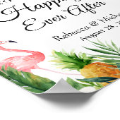 Gelukkig overnachten na tropische regenval poster (Hoek)