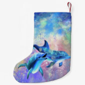 Gelukkig paar Dolfijn Kerstmis Kous Kleine Kerstsok (Achterkant)