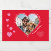 Gelukkig paar fizzy viering muziek liefhebber sparkling wijnetiket (Enkel label)