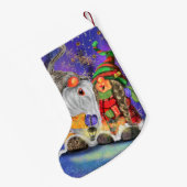 Gelukkig paar kabouter Kerstmis kous Kleine Kerstsok (Achterkant (Hangend))