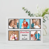 Gelukkig paar moderne gepersonaliseerde Valentijn  Feestdagenkaart (Staand voorkant)