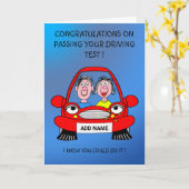 Gelukkig paar, pas geslaagd rijexamen kaart (Gele Bloem)