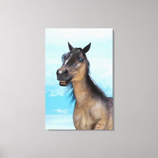 Gelukkig Paard Canvas Afdruk (Voorkant)