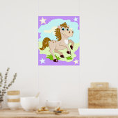 Gelukkig Paard Cartoon Poster (Keuken)