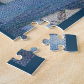 Gelukkig paard in blauw legpuzzel (Zijkant)